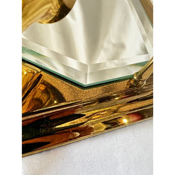 PartyLite brass mirrored beveled glass Infinity wall sconce candle holders set 2 - Picture 12 of 15